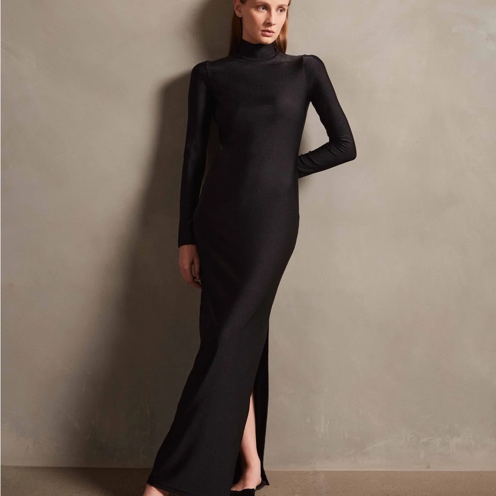 Adriana Degreas Long Sleeve Black Dress